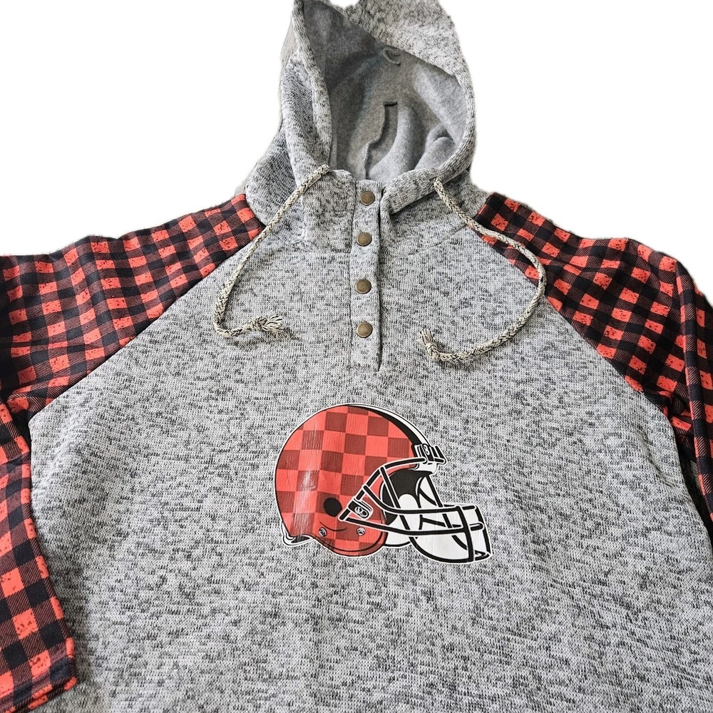 Cleveland browns Womens Hoodie  Size L XL Extra Large Ladies Brownies DAWGS
